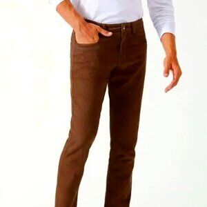 Tommy Bahama Jeans Chino Straight 5-Pocket Brown Burgundy Brushed Cotton Size 36